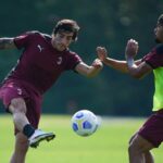 Tonali e Paqueta in allenamento