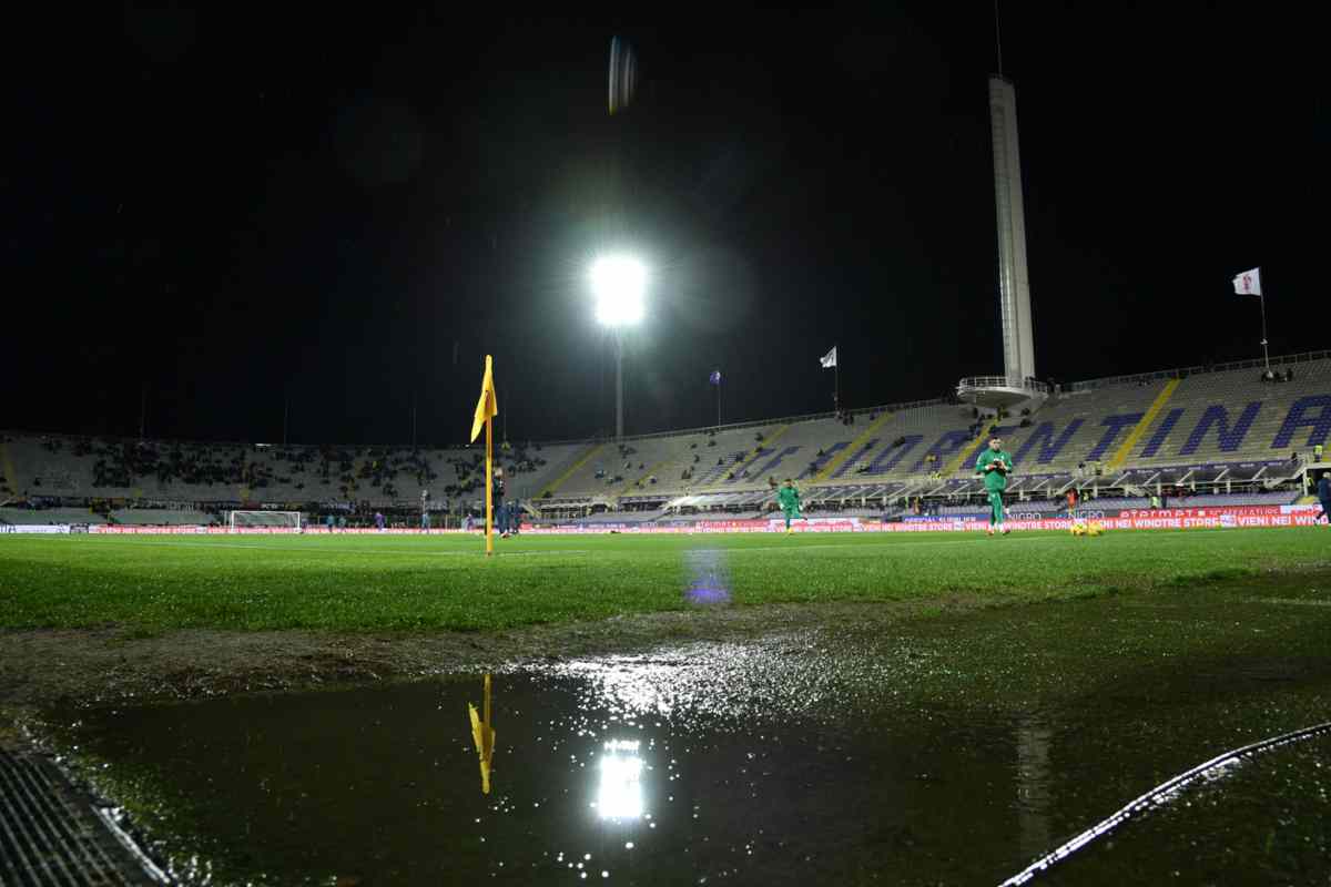 stadio firenze allagato